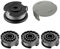 CHIHOLEN 4 pezzi Ø1,65 mm-4,9 m F016800569/F016800385 bobina di ricambio per decespugliatore + F016F05320 Copertura, bobina di filo per Bosch Art 23 SL/26 SL, EasyGrassCut 23/26/18/18-230 8-260/18-26