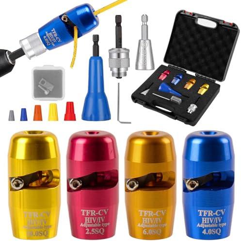 Polegas Wire Stripper Twister Tool for Drill, Wire Stripping and Twisting Tool, Portable Wire Nut Twister for 2.5/4/6/10m㎡ (8-14 AWG) Wires