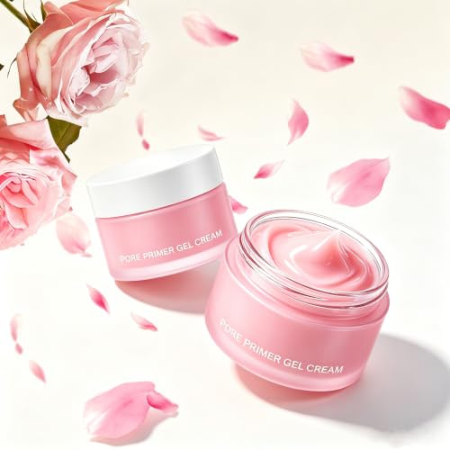Pore Primer Gel Cream, 2 Stk Porenfüllende Gel Creme, Porenfüllende Gel Creme & Make-up Basis Cream, Poren Grundierung, Primer Porenverfeinernd, für Alle Hauttypen