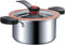 Vakuum-Druck-Schmortopf, Stielkasserolle mit Deckel, 3,5 l Druck, Edelstahl, Antihaft-Kochtöpfe, für Zuhause, Küche, mikrowellengeeignet, Suppentopf, Eintopf, Slow Cooker, Küche, Kochgeschirr (rot)