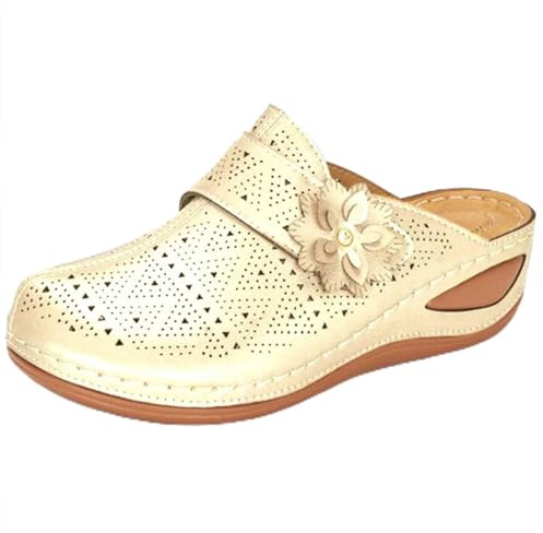 Mules et Sabots Femme à Bout Fermé Chassures de Marche Randonnée eté Mode Sandales de Plage Confort Anti-Dérapant Bout Fermé Claquettes Confortable Rome Orthopedique Sandales et Nu-pieds Femme