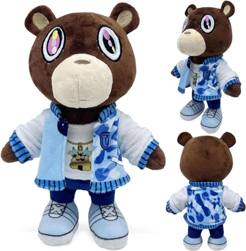 Yesmoyhe Kanye Bär Plüschtier, Bär Plush Ausgestopftes Puppe Spielzeug, Superweicher Teddybär Plüschtier, Kanye Teddybär Kuscheltier, Dropout Bär Plüschtiere, Stofftierpuppe Geschenk Für Kinder