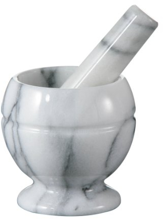 Premier Housewares Mortar and Pestle, 10 cm - Marble