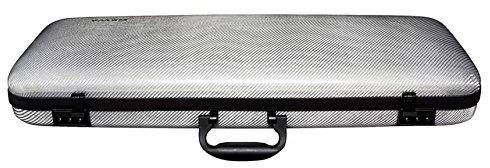 GEWA Violin-Doppelkoffer für 2 Violinen Idea 2.7 - silber Titanium - Carbon - Rucksackriemen - Notentasche - gepolsterte Schwebelagerung - Made in Germany