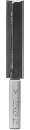 ENT 10966 Fraise à rainurer Carbure, Queue (S) 8 mm, Diamètre (D) 12 mm, NL 50 mm, SL 32 mm, GL 82 mm, avec plaquette frontale