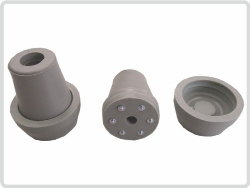 Krückenkapseln mit Spikes, 16 mm,18mm oder 20mm grau, inkl. Schutzkappe *Top-Qualität* (20mm)