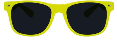 P'TIT CLOWN - 35891 - Blues Brothers Brille - Kostümzubehör - Perfekt für Karneval, Mottopartys, Kostümpartys, Fluo, Festivals, Halloween, Party - Gelb - Kunststoff