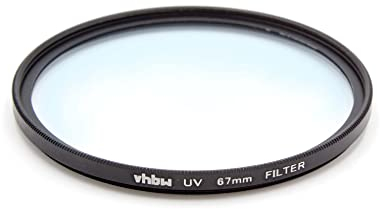 vhbw Filtre UV Universel pour Les objectifs d'appareil Photo de Filetage 67mm - Filtre de Protection UV, Noir