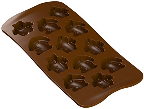 silikomart | SCG30 Moule en Silicone pour Chocolats Amis de Pâques, antiadhésif, 12 Chocolats, Pack de 1 Moule pour Sucreries, Easy Choc, 34 x 34 mm, h 18 mm, Fabriqué en Italie