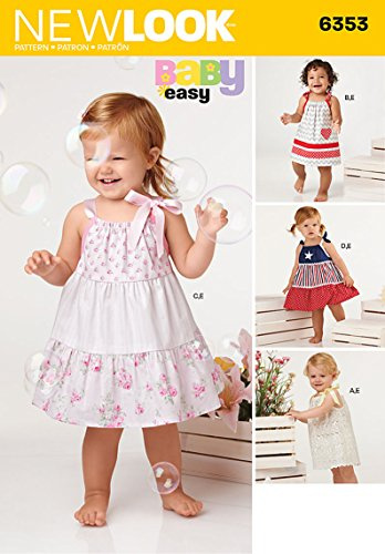 New Look Sewing Pattern 6353: Babies' Dresses and Panties, Size A, Multicolor, A (NB-S-M-L)