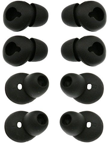 BLUEWALL Earpads Ear Buds Ear Gel for Samsung Gear Circle SM-R130 Earphones Ear Cover Eartips for Samsung Gear Circle Wireless Headphones, Durable Soft Gel Design,4 Pair, Black