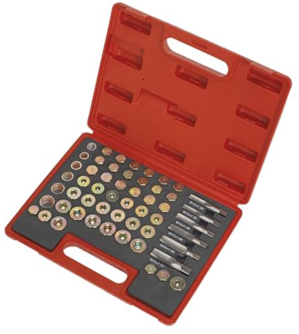 Sealey VS661 Oil Drain Plug Master Thread Repair Set, Multicoloured