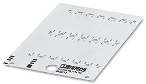 PHOENIX CONTACT US-WMTB (44X15) Kabelmarker, 4 mm-136 mm Kabeldurchmesserbereich, 4 mm Kabeldurchmesser, 44 mm x 15 mm Schriftfeldgröße, 12 Einzelschilder, Weiß, 10 Stück