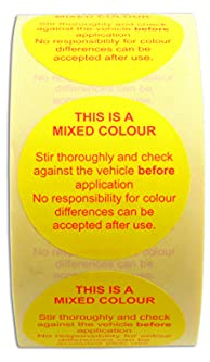 PowerTec 91413 Colour Disclaimer Labels