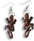 ISLAND PIERCINGS Gecko Ohrringe Hänger Handarbeit Holz ER256