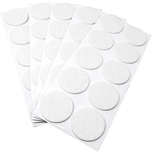 Adsamm® / 50 x feltrini autoadesivi/Bianco/ø 45 mm/Rotondo/piedini per mobili in feltro da 3.5 mm di spessore/pad protettivi per arredi