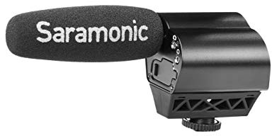 Saramonic - Microfono con registratore VMIC Recorder per fotocamere/videocamere DSLR, MicroSDHC, Display LCD, nero