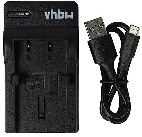 vhbw USB Chargeur Compatible avec Olympus Li-10B, Li-12B caméra caméscope Action-cam + témoin de Charge 4,2 V