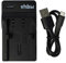 vhbw USB Chargeur Compatible avec Olympus Li-10B, Li-12B caméra caméscope Action-cam + témoin de Charge 4,2 V