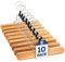 High-Grade Wooden Trouser Hangers with Clips - (10 Pack) Non Slip Wooden Skirt Hangers - Heavy Duty Wood Pant Hanger with Clamp, 360° Swivel Hook - Wooden Trousers Hangers for Skirts, Pants & Jeans