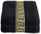 Julie Julsen 2er Pack Saunatücher Reine Baumwolle Qualität 600 GSM Saunatuch Strandtuch Schwarz-Gold 80 x 200 cm