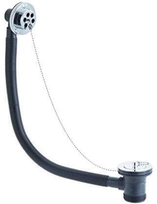 Bristan W bath02 C Badewanne Ablaufgarnitur mit ABS Plug Schlitz C, Chrom