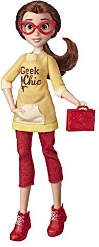 Disney Princess Comfy Squad Belle, Puppe zum Film Chaos im Netz mit Freizeit-Outfit und Zubehör