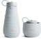STOJO Collapsible Bottle - 20oz / 592ml - Reusable & Leakproof Silicone Travel Water Bottle for Sport, School, & Everyday Use - Screw-Top Cap - Portable - Dishwasher Safe - Cashmere