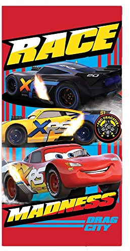 EXITY KFT Strandtuch Cars Lightning McQueen Disney MICROCOTTON Handtuch CM. 137X67 100% PL-CR 0105
