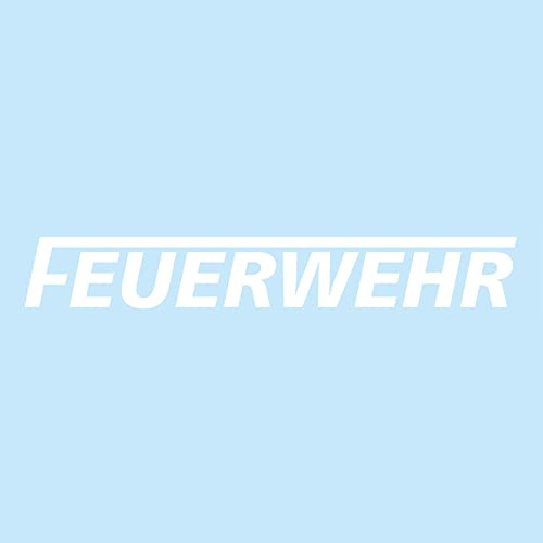 Finest Folia Autoaufkleber Feuerwehr Aufkleber für Auto Motorrad Boot Bus Kfz Zubehör Sticker Selbstklebend Löschen Bergen (Weiß, 20cm langes F K086)