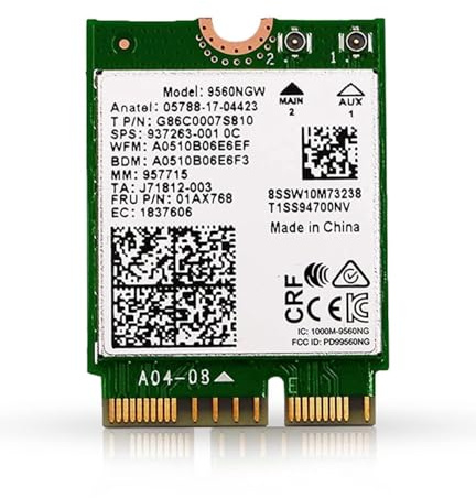 CNVio M.2 9560NGW Wireless AC WLAN WiFi Karte 802.11AC M.2 2230 1.73Gbps MU-MIMO CRF AC+BT No vPro