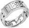 Diesel Herren-Herrenring Edelstahl 63, Silber 32019948