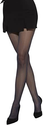 MYCHICLEGS Collant voile fin 20 DEN femme bleu marine T3