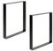 REI - 2er-Set Couchtischbeine im Industriestil - Stahl - 350 x 40 x 385 mm - Schwarzes Porenfinish - Belastbar bis 250 kg - Keine Schrauben enthalten