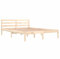 vidaXL Massivholzbett Bettgestell Bett Doppelbett Holzbett Bettrahmen Lattenrost Schlafzimmerbett Schlafzimmermöbel Kiefer 140x200cm