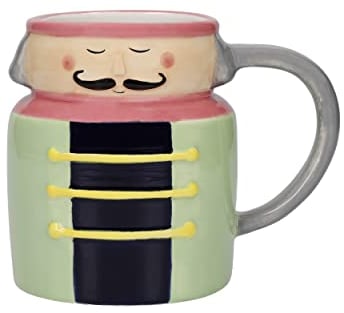 KitchenCraft, The Nutcracker Collection Taza de cerámica, 300 ml, con etiqueta de regalo