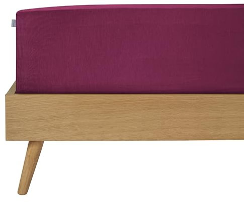 Schiesser Spannbettlaken Elli - 97/3-150 x 200 cm - Beere
