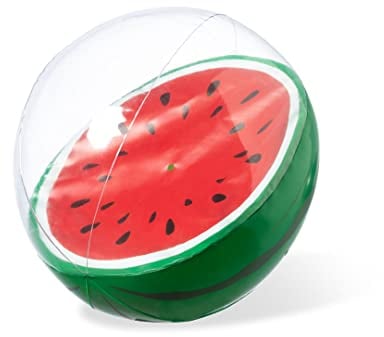 Aufblasbarer Wasserball in verschiedenen Fruchtformen (Melone, Erdbeere, Orange) mit Durchmesser von 28cm von notrash2003 (Wassermelone)