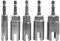 Hopbucan 5 PCS Steel Power Wing Nut Driver Set with 1/4 Inch Hex Slot Wing Nuts Drill Bit Socket Wrenches Tools Set for Panel