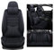 nenyan Autositzbezüge Komplett Set Universal in Premium Design | Schonbezüge für die Vordersitze & Rückbank | Auto Sitzbezüge Airbag Geeignet | Wasserdicht Sitzbezug - Schwarz Luxus