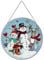 MUMTOP Buntglas-Sonnenfänger zum Aufhängen, Weihnachts-Sonnenfänger für Fenster, 30,5 cm, Schneemann und Elch, Sonnenfänger, hängende Ornamente, handbemalte Glasscheibe, Heimdekoration für Oma, Mutter