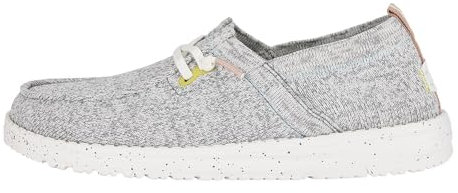 Hey Dude Wendy Halo Knit für Damen, Damenschuhe, Schlupfschuhe, bequem und leicht, Hellgrau, 38 EU