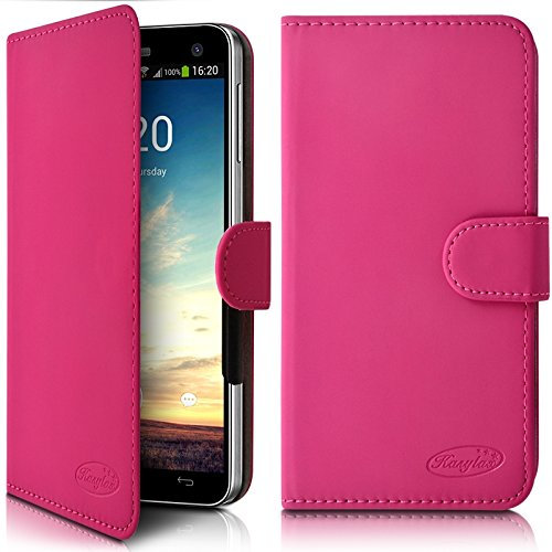 KARYLAX Etui Portefeuille Universel S Couleur Rose Fushia pour Logicom Link
