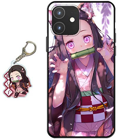 Staremeplz Hülle für iPhone 15 Anime Handyhülle [Mit Schlüsselbund] Cartoons Silikon Sanft Bumper Case Hülle für iPhone 15