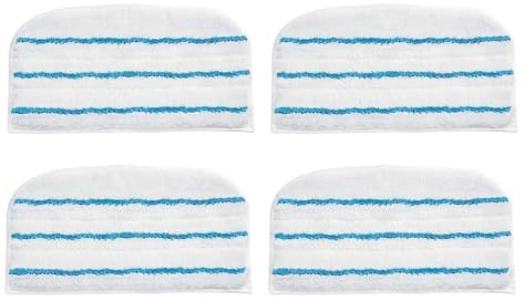 GIONAR 4PCS Washable Steam Mop Pads for Beldray BEL01097, Main Floor Cleaning Mop Replacement Wipes for Black and Decker FSM1600 FSM1610 FSM1620, FSMP20-XJ