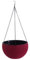 Pot de fleurs mural à suspendre pour intérieur et extérieur - Panier à suspendre rouge - Pot de fleurs pour la maison et le jardin - 21 x 34 cm