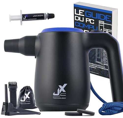 Souffleur PC Dépoussiéreur Ultra Puissant 500 W – pâte thermique incluse – guide entretien PC – dépoussiéreur idéal ordinateur – souffleur air comprimé filaire à vitesses variables