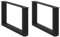 Toshilian Lot de 2 Pieds de Table en Métal, Pied de Meuble Support de Table Pieds de Table Basse Forme de U 2 pcs Noir 60x(30-31) cm Acier