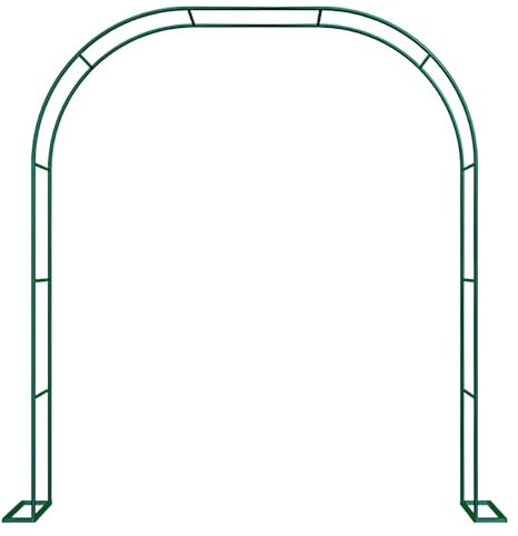 Rosenbogen Pergola aus Metall für Kletterpflanzen, Grün, 2 m x 2,3 m x 40 cm, Outdoor-Gartendekoration und Stützstruktur