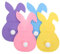 MAGICLULU 4pcs Easter Bunny Cutlery Holder Cartoon Shape Utensil Pouch Felt Silverware Bag for Spoon Fork Easter Table Decorations Spring Bunny Table Decor